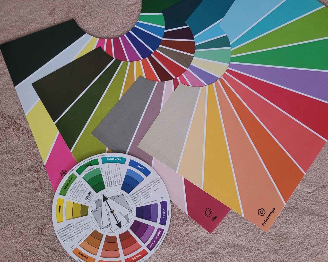 outils envoyés à domicile pour analyser la colorimétrie dans le cadre du programme Couleurs de Be chic be ethic